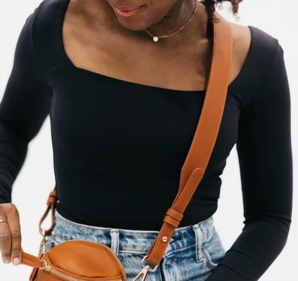 NEW PRETTY SIMPLE women's valerie purse strap in brown